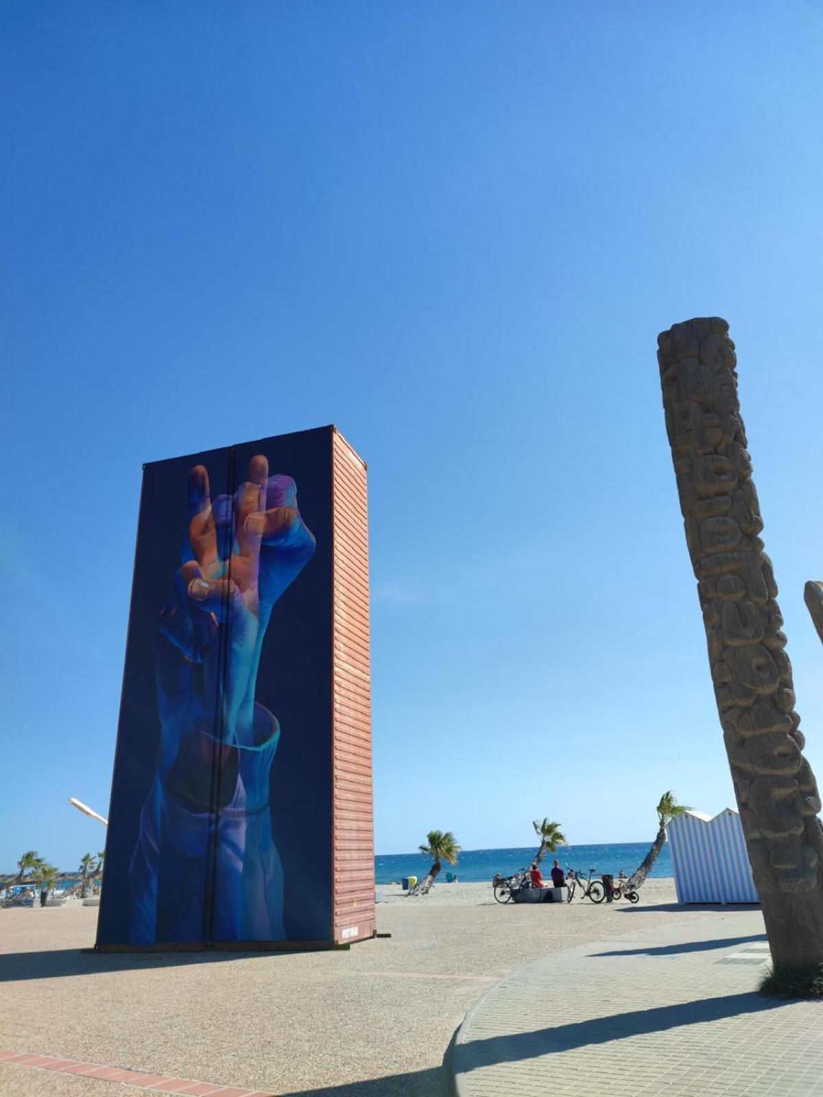 Appartement Vue Mer,Acces Direct Plage,Fibre,Clim,Parking Public Gratuit Le Barcarès Zewnętrze zdjęcie